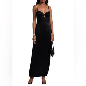 New Reformation Sathia Satin Maxi Dress